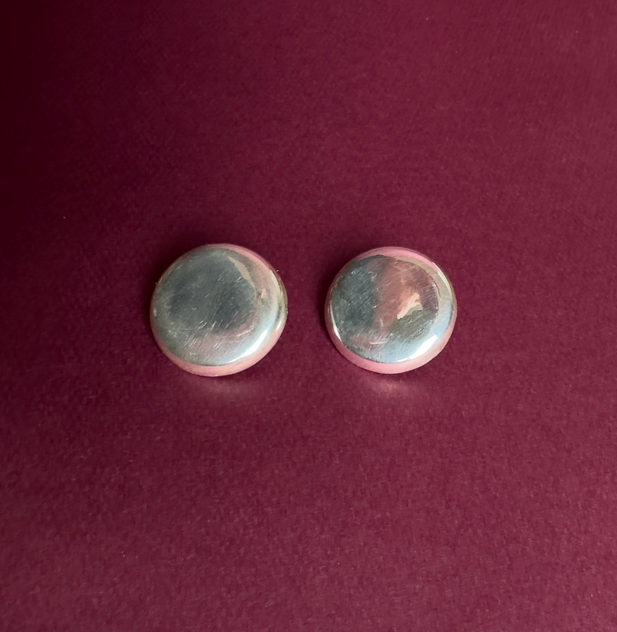 STERLING SILVER ROUND CLIP ONS