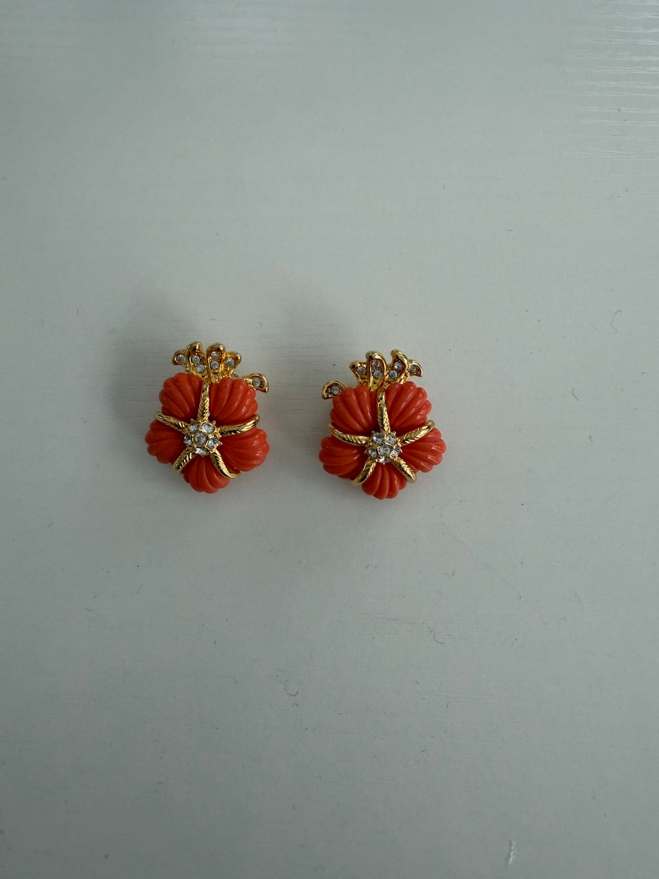 Coral Flower Earrings
