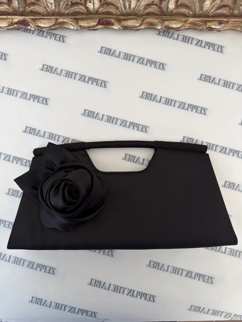 Black Satin Evening Bag